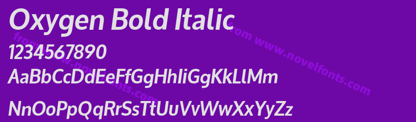 Oxygen Bold ItalicPreview Oxygen Bold ItalicPreview
