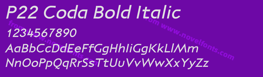P22 Coda Bold ItalicPreview P22 Coda Bold ItalicPreview