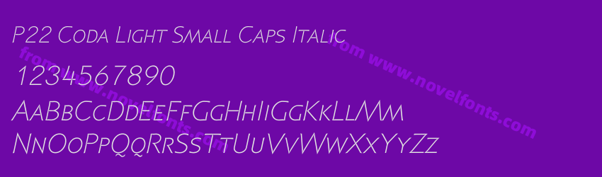 P22 Coda Light Small Caps ItalicPreview P22 Coda Light Small Caps ItalicPreview