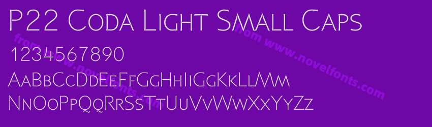 P22 Coda Light Small CapsPreview P22 Coda Light Small CapsPreview