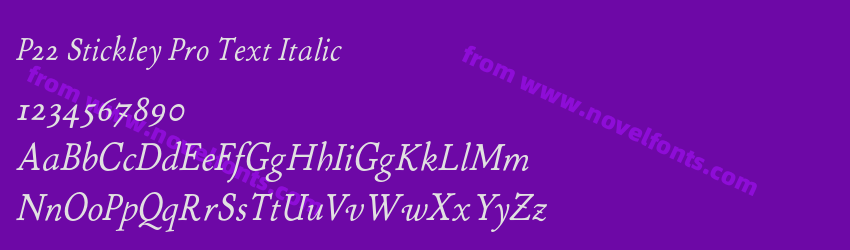 P22 Stickley Pro Text ItalicPreview P22 Stickley Pro Text ItalicPreview
