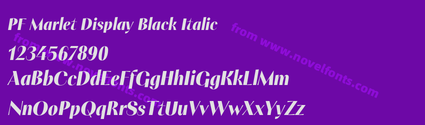 PF Marlet Display Black ItalicPreview PF Marlet Display Black ItalicPreview