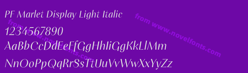 PF Marlet Display Light ItalicPreview PF Marlet Display Light ItalicPreview