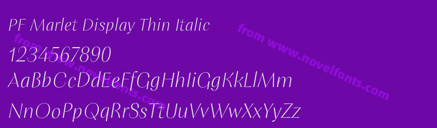 PF Marlet Display Thin ItalicPreview PF Marlet Display Thin ItalicPreview