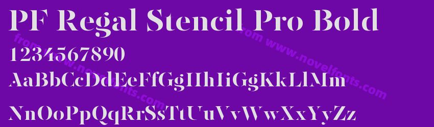 PF Regal Stencil Pro BoldPreview PF Regal Stencil Pro BoldPreview