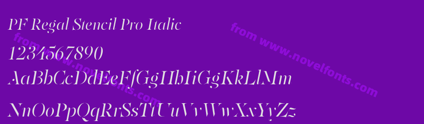 PF Regal Stencil Pro ItalicPreview PF Regal Stencil Pro ItalicPreview