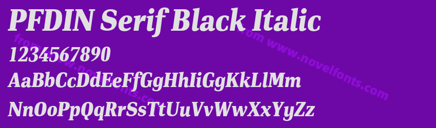 PFDIN Serif Black ItalicPreview PFDIN Serif Black ItalicPreview
