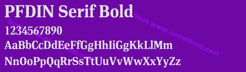 PFDIN Serif BoldPreview PFDIN Serif BoldPreview