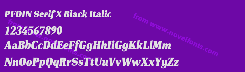 PFDIN Serif X Black ItalicPreview PFDIN Serif X Black ItalicPreview