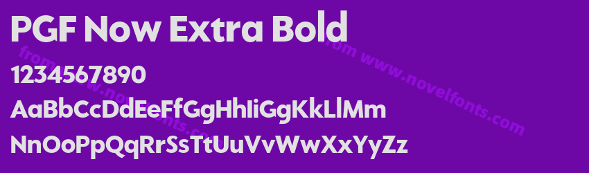 PGF Now Extra BoldPreview PGF Now Extra BoldPreview