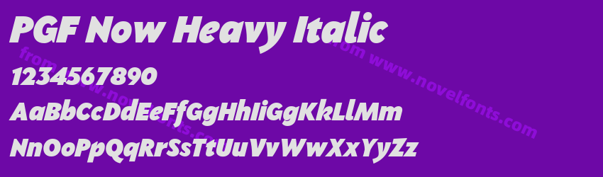 PGF Now Heavy ItalicPreview PGF Now Heavy ItalicPreview