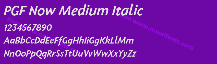 PGF Now Medium ItalicPreview PGF Now Medium ItalicPreview