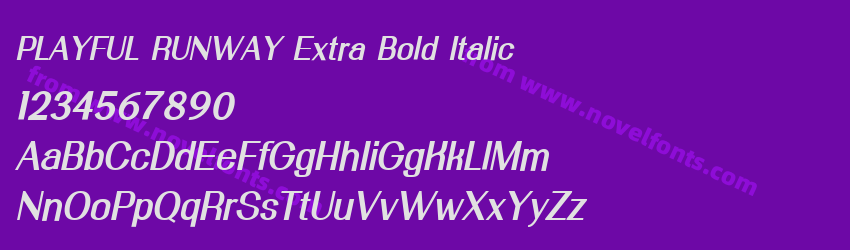 PLAYFUL RUNWAY Extra Bold ItalicPreview PLAYFUL RUNWAY Extra Bold ItalicPreview