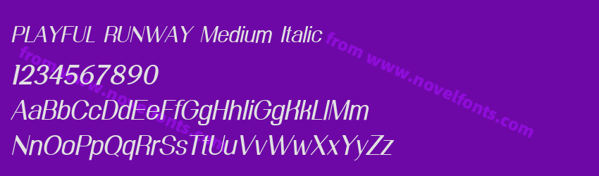 PLAYFUL RUNWAY Medium ItalicPreview PLAYFUL RUNWAY Medium ItalicPreview
