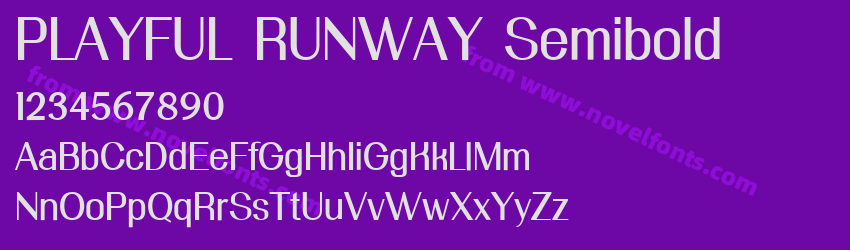 PLAYFUL RUNWAY SemiboldPreview PLAYFUL RUNWAY SemiboldPreview
