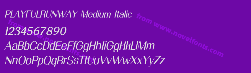 PLAYFULRUNWAY Medium ItalicPreview PLAYFULRUNWAY Medium ItalicPreview