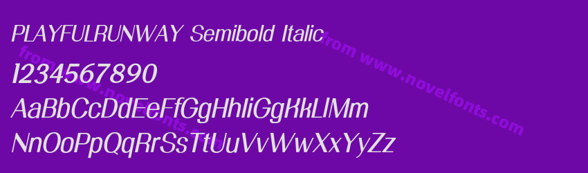 PLAYFULRUNWAY Semibold ItalicPreview PLAYFULRUNWAY Semibold ItalicPreview