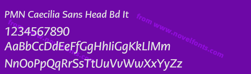 PMN Caecilia Sans Head Bd ItPreview PMN Caecilia Sans Head Bd ItPreview