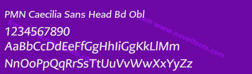 PMN Caecilia Sans Head Bd OblPreview PMN Caecilia Sans Head Bd OblPreview
