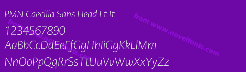 PMN Caecilia Sans Head Lt ItPreview PMN Caecilia Sans Head Lt ItPreview