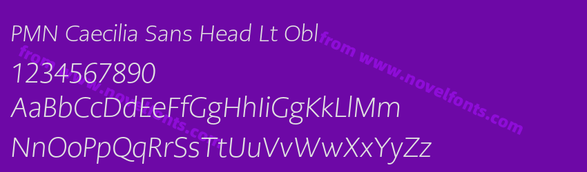 PMN Caecilia Sans Head Lt OblPreview PMN Caecilia Sans Head Lt OblPreview