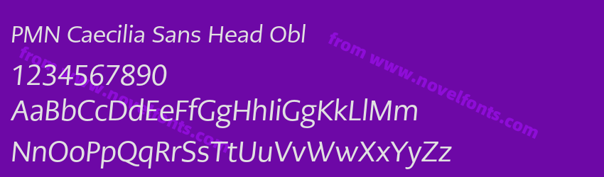 PMN Caecilia Sans Head OblPreview PMN Caecilia Sans Head OblPreview