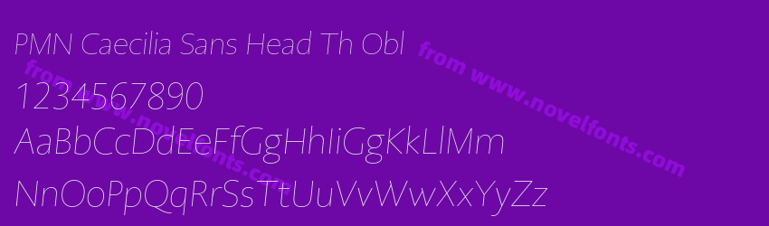 PMN Caecilia Sans Head Th OblPreview PMN Caecilia Sans Head Th OblPreview