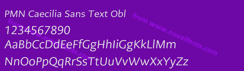 PMN Caecilia Sans Text OblPreview PMN Caecilia Sans Text OblPreview