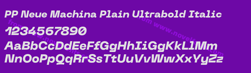 PP Neue Machina Plain Ultrabold ItalicPreview PP Neue Machina Plain Ultrabold ItalicPreview