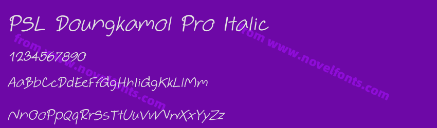 PSL Doungkamol Pro ItalicPreview PSL Doungkamol Pro ItalicPreview