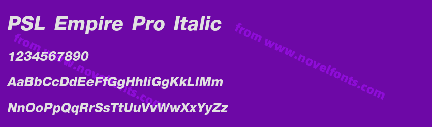 PSL Empire Pro ItalicPreview PSL Empire Pro ItalicPreview