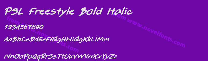 PSL Freestyle Bold ItalicPreview PSL Freestyle Bold ItalicPreview