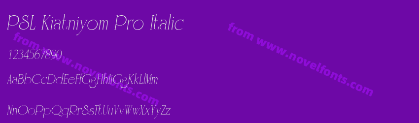 PSL Kiatniyom Pro ItalicPreview PSL Kiatniyom Pro ItalicPreview