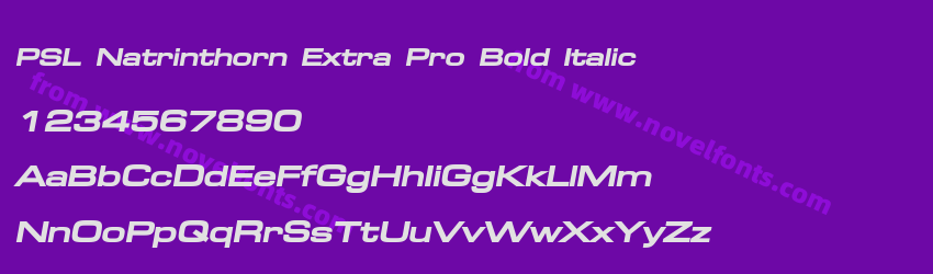 PSL Natrinthorn Extra Pro Bold ItalicPreview PSL Natrinthorn Extra Pro Bold ItalicPreview