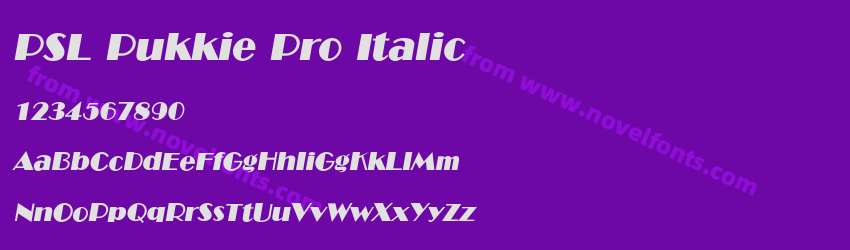 PSL Pukkie Pro ItalicPreview PSL Pukkie Pro ItalicPreview