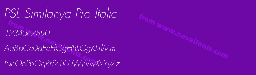 PSL Similanya Pro ItalicPreview PSL Similanya Pro ItalicPreview