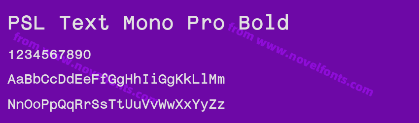 PSL Text Mono Pro BoldPreview PSL Text Mono Pro BoldPreview