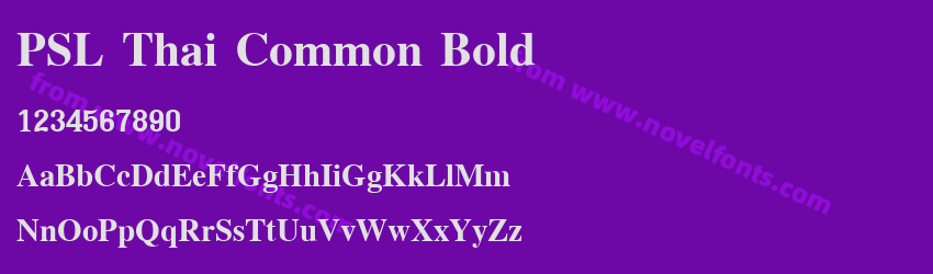 PSL Thai Common BoldPreview PSL Thai Common BoldPreview