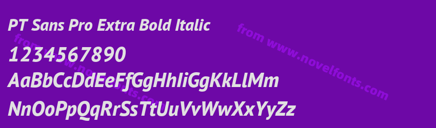 PT Sans Pro Extra Bold ItalicPreview PT Sans Pro Extra Bold ItalicPreview