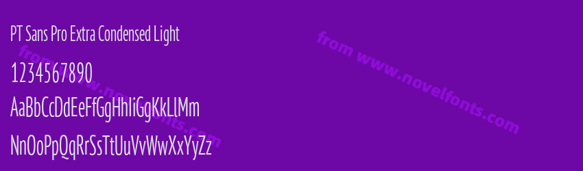 PT Sans Pro Extra Condensed LightPreview PT Sans Pro Extra Condensed LightPreview