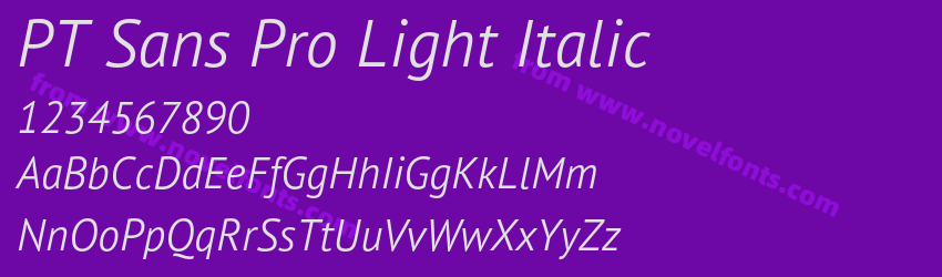PT Sans Pro Light ItalicPreview PT Sans Pro Light ItalicPreview