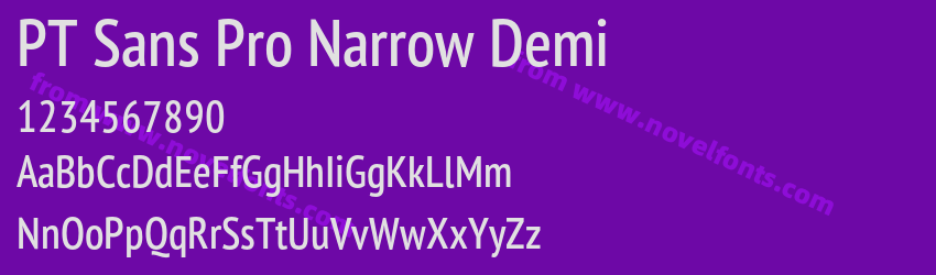 PT Sans Pro Narrow DemiPreview PT Sans Pro Narrow DemiPreview