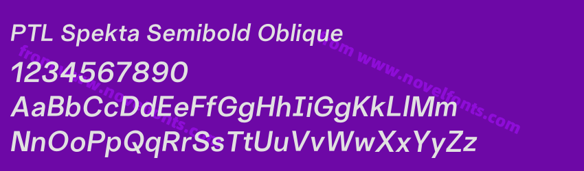 PTL Spekta Semibold ObliquePreview PTL Spekta Semibold ObliquePreview