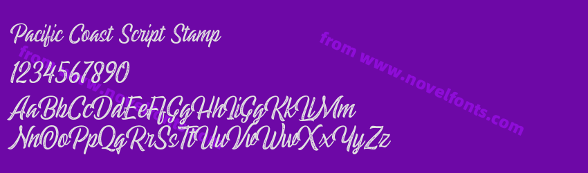 Pacific Coast Script StampPreview Pacific Coast Script StampPreview