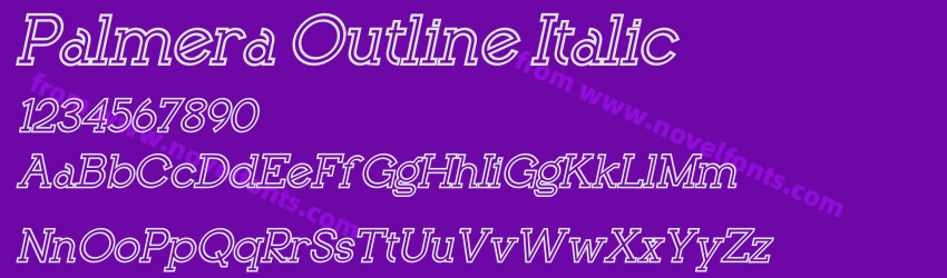 Palmera Outline ItalicPreview Palmera Outline ItalicPreview