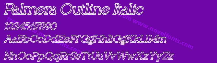Palmera Outline ItalicPreview Palmera Outline ItalicPreview