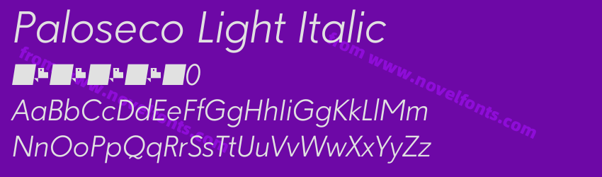 Paloseco Light ItalicPreview Paloseco Light ItalicPreview