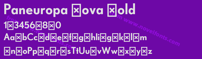 Paneuropa Nova BoldPreview Paneuropa Nova BoldPreview