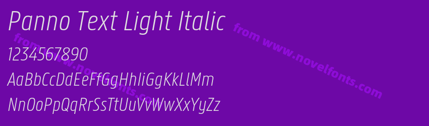 Panno Text Light ItalicPreview Panno Text Light ItalicPreview