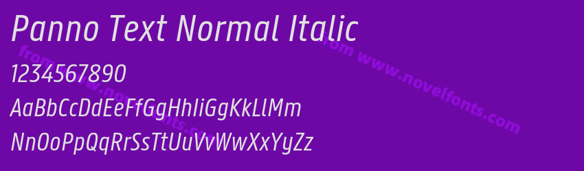 Panno Text Normal ItalicPreview Panno Text Normal ItalicPreview